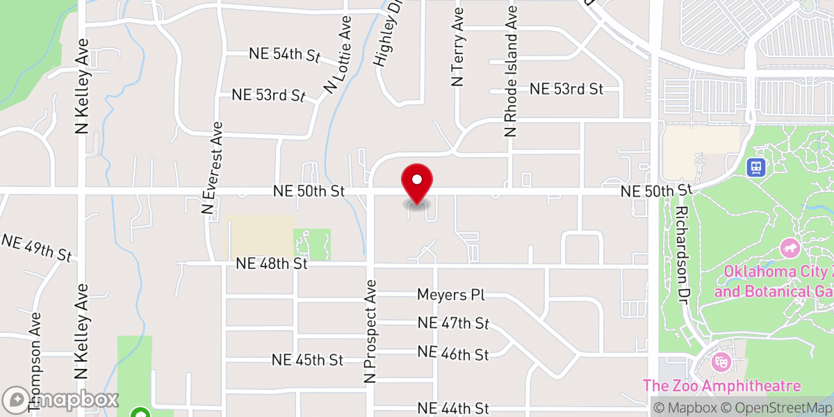 Map showing location of Holy Temple Baptist Church