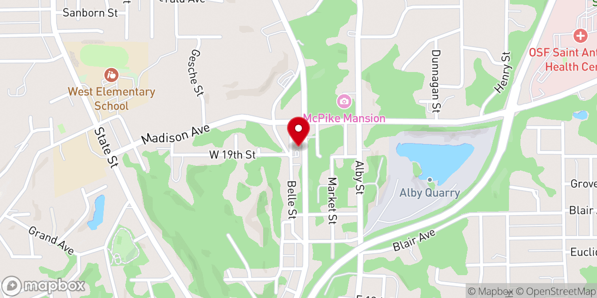 Map showing location of Monroe Memorial Church