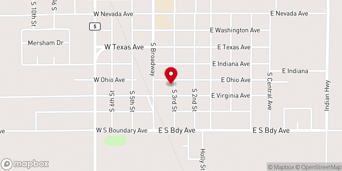 Map showing location of Saint Patrick Catholic Church