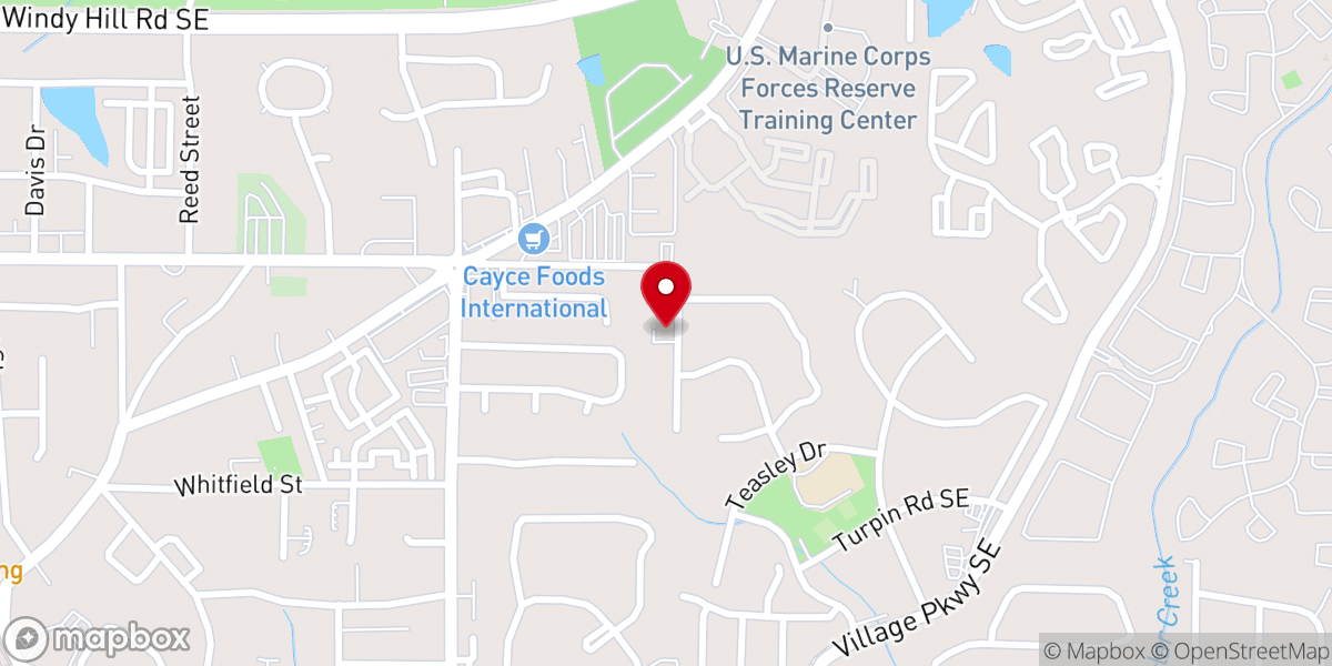 Map showing location of King Chapel Ame Church