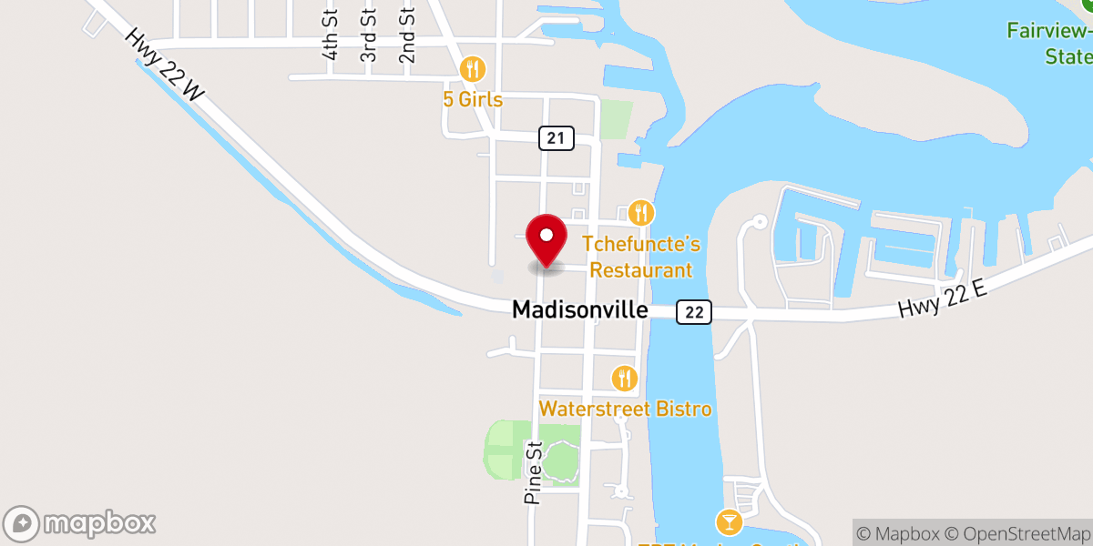 Map showing location of Prince of Peace Presbyterian Church