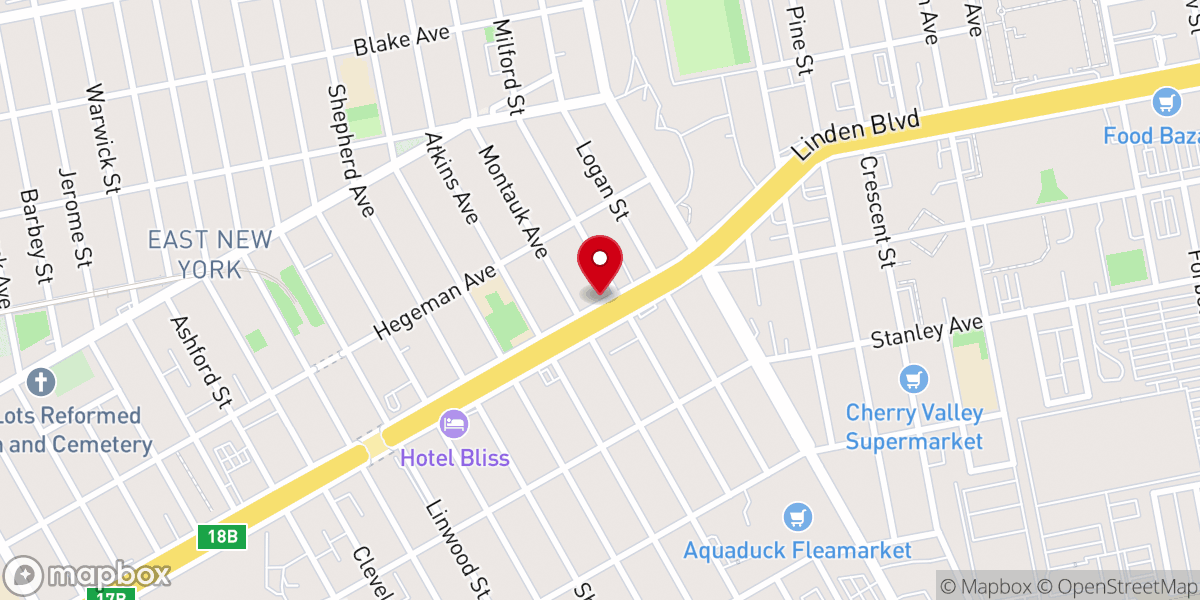 Map showing location of Hope For All Outreach Christian Center
