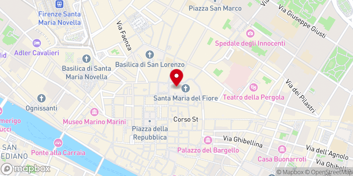 Map showing location of Cattedrale di Santa Maria del Fiore