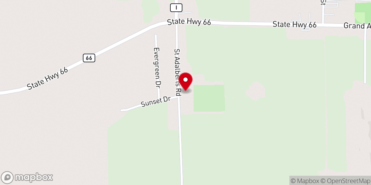 Map showing location of St Adalbert Catholic Church