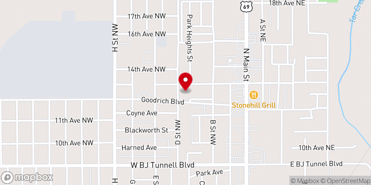 Map showing location of Cutting Edge Ministries