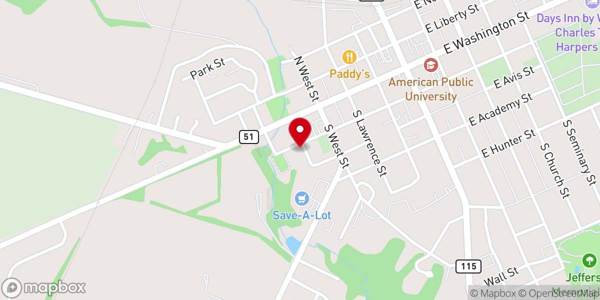 Map showing location of House of Prayer