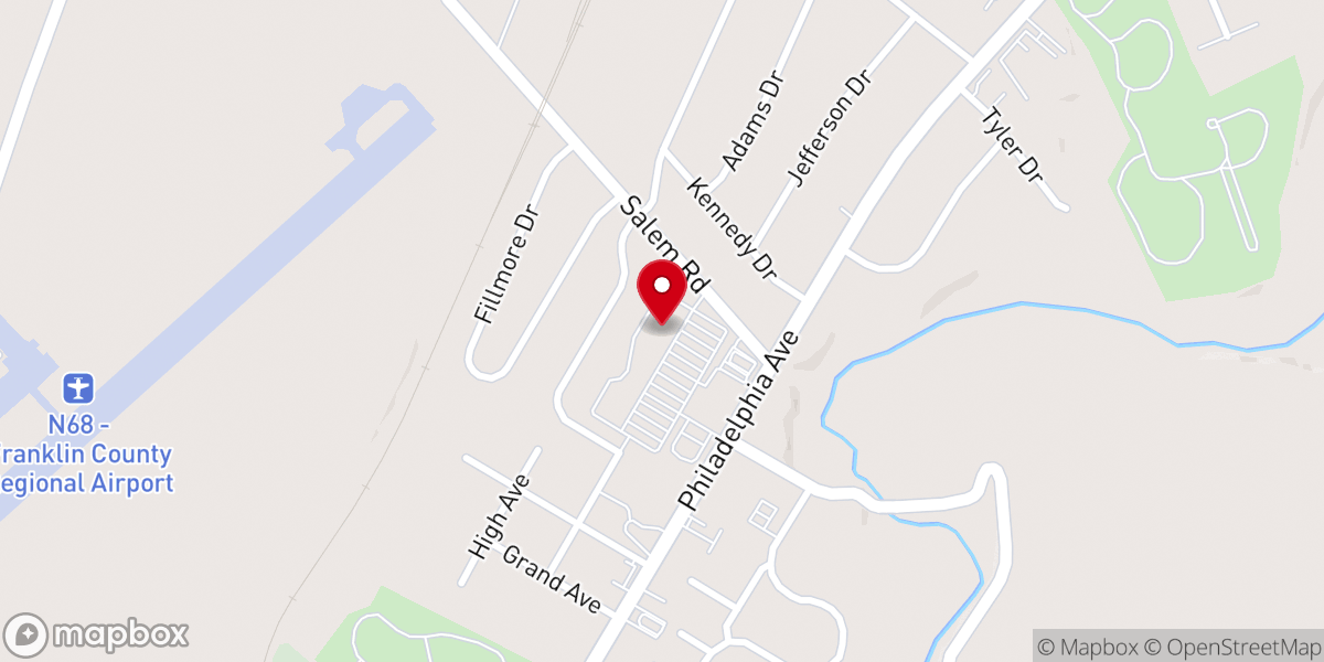 Map showing location of Lifehouse Church Chambersburg Campus