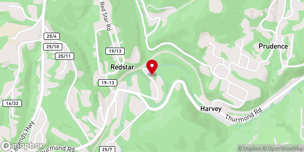 Map showing location of RED STAR CHURCH