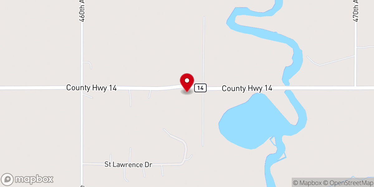 Map showing location of St Lawrence Catholic Church