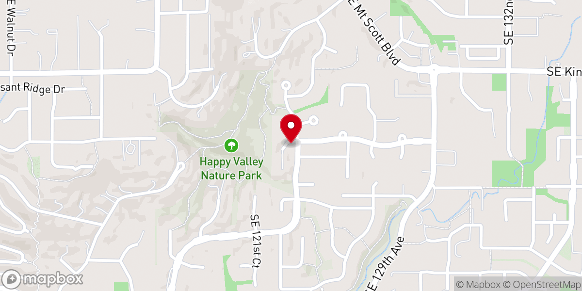 Map showing location of North Clackamas Bible Community