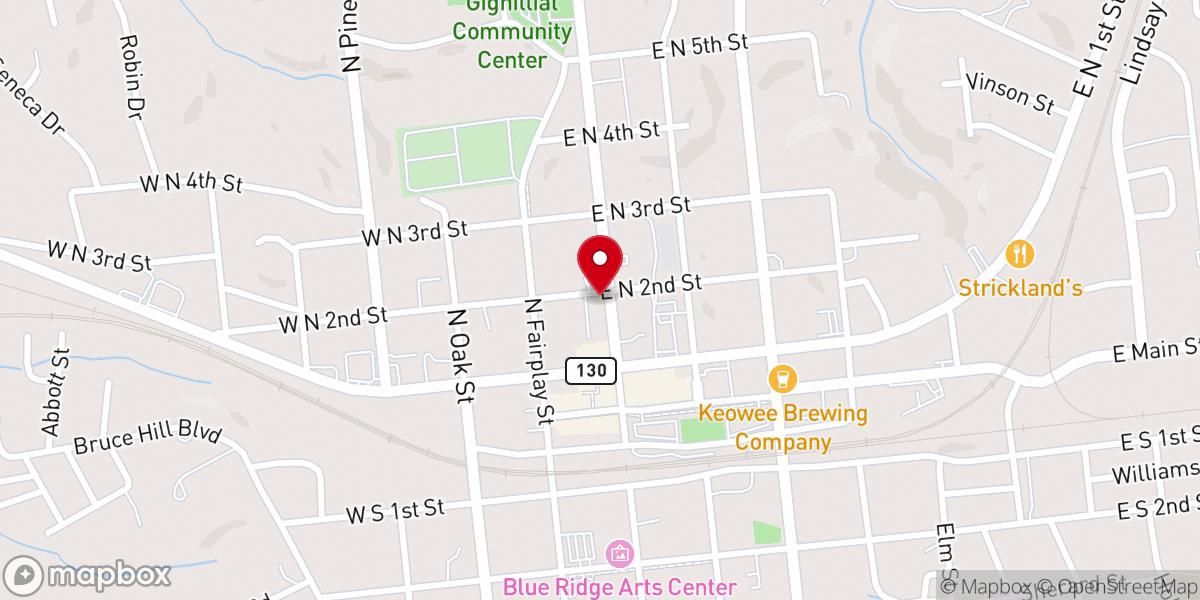 Map showing location of Beaverdam Baptist Association