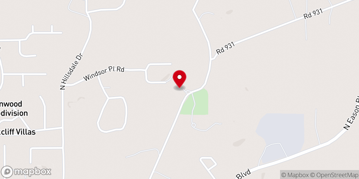 Map showing location of Priceville Baptist Church