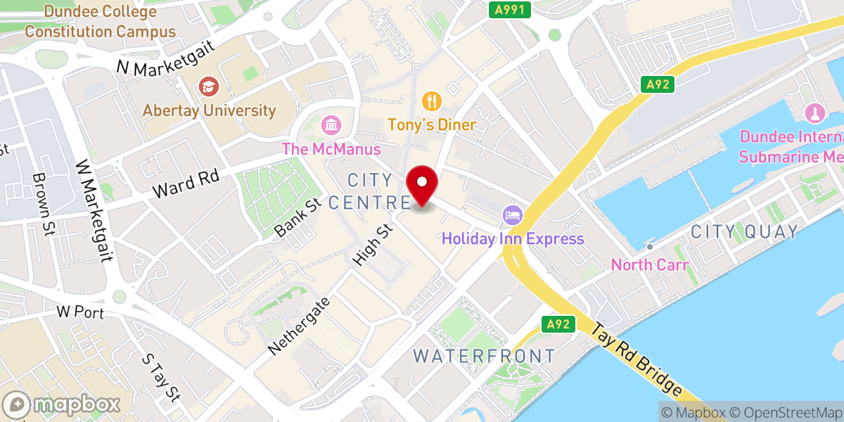 Map showing location of St Paul's Episcopal Cathedral