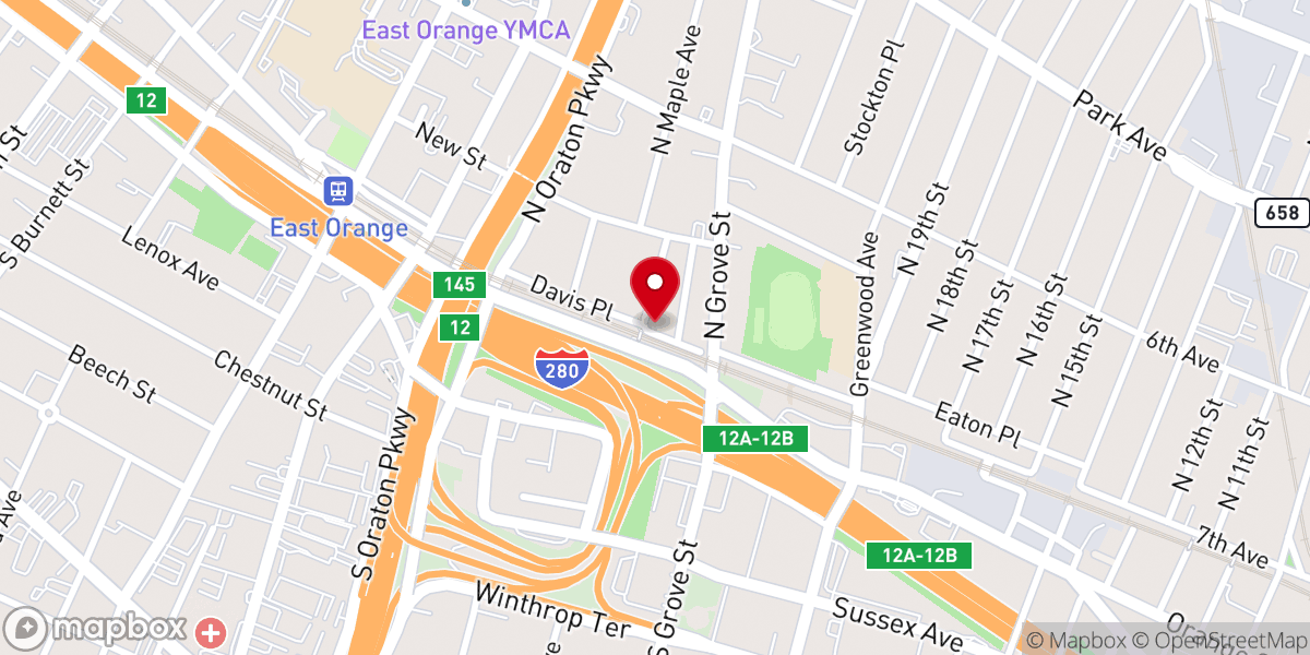 Map showing location of Green Pasture Baptist Church