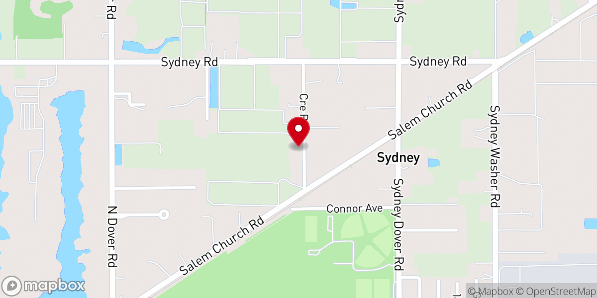 Map showing location of Sydney Baptist Church