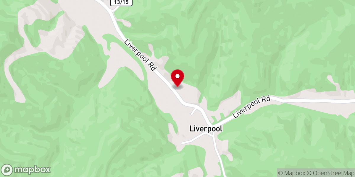 Map showing location of Liverpool United Methodist Church