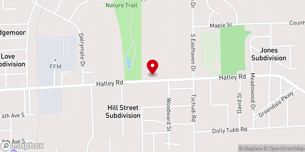 Map showing location of Amory Church of God