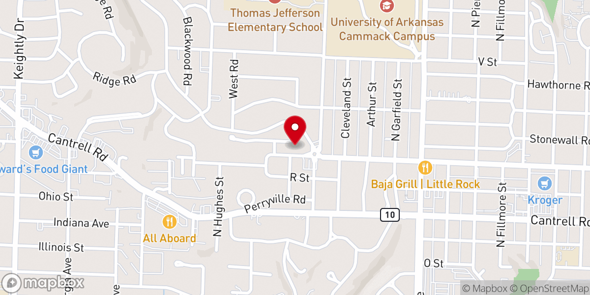 Map showing location of Westover Hills Presbyterian Church