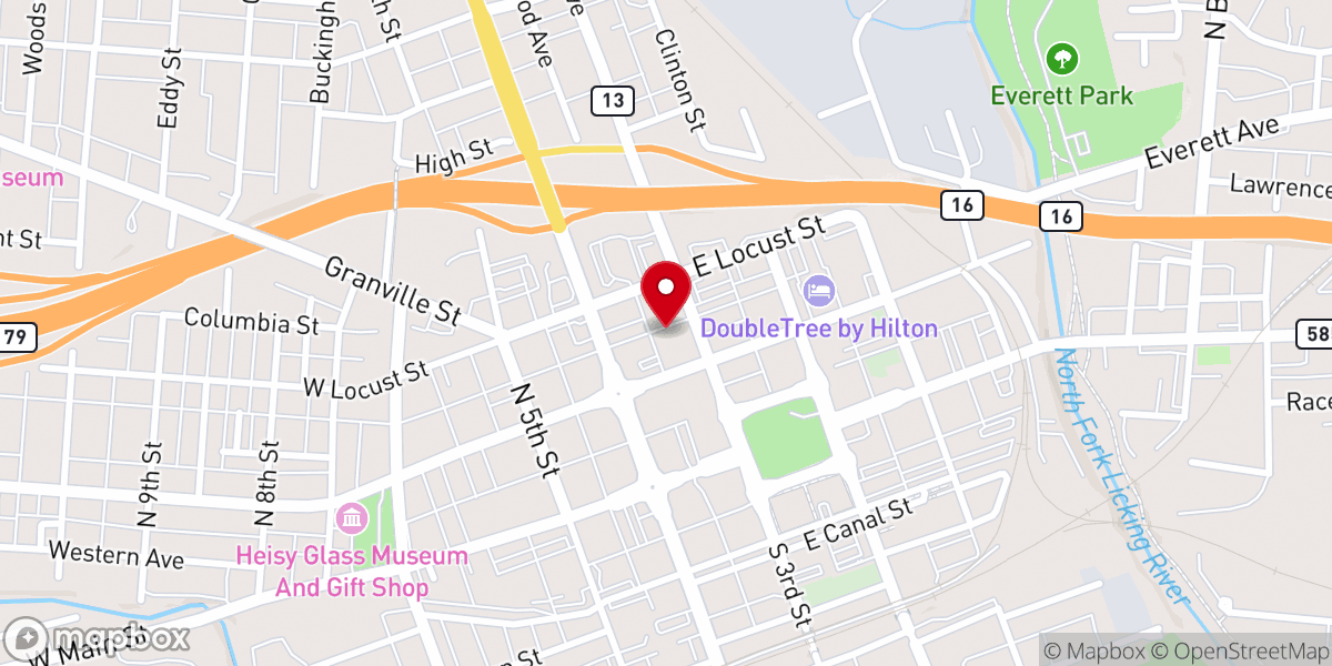 Map showing location of First Presbyterian Church