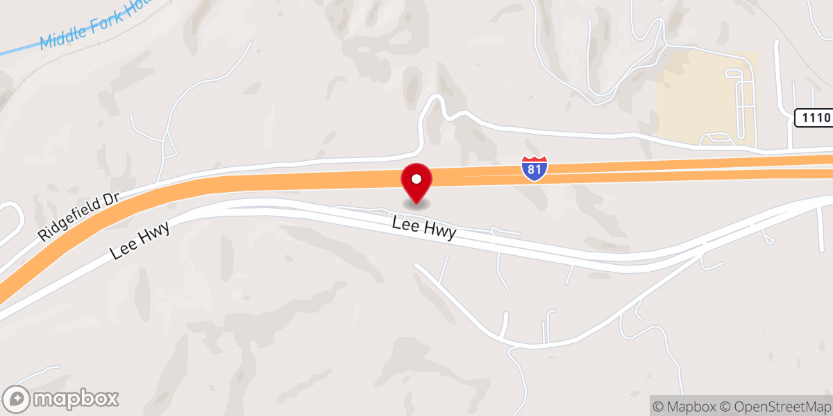 Map showing location of Abundant Life Church