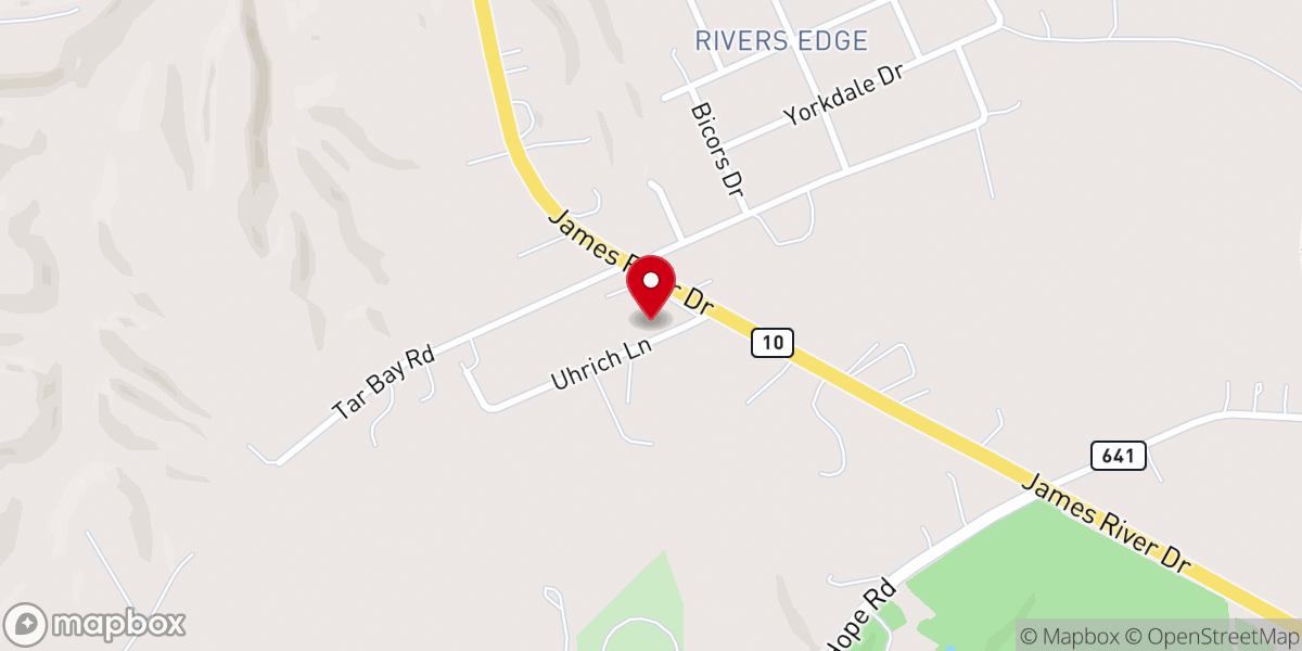 Map showing location of Rivers Edge Bible Church