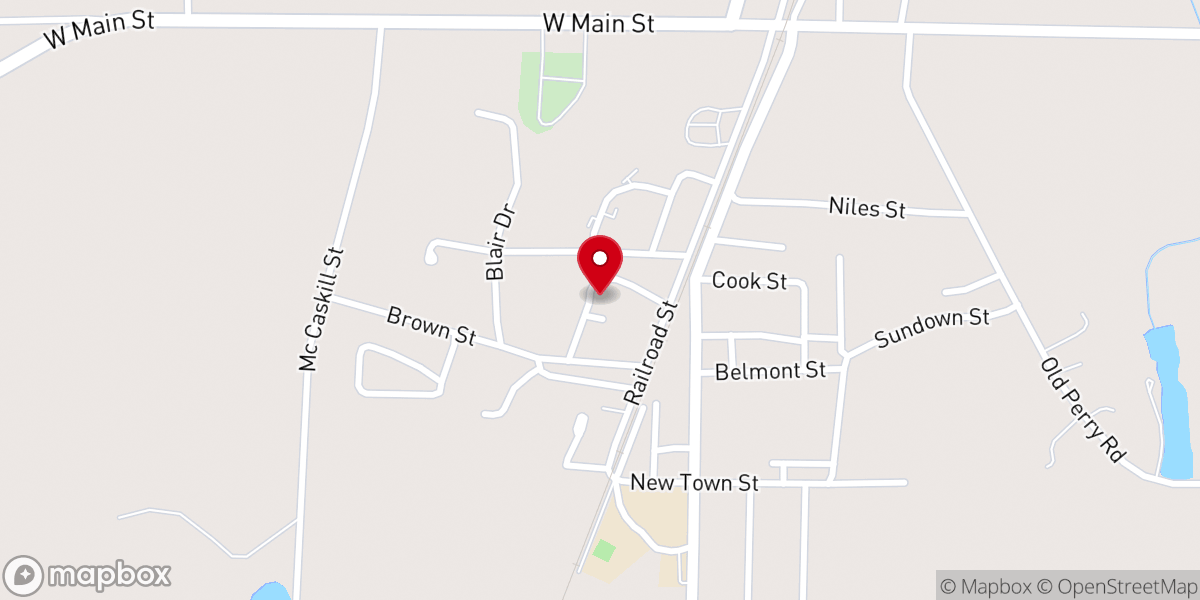 Map showing location of Saint James Christian Methodist Episcopal Church
