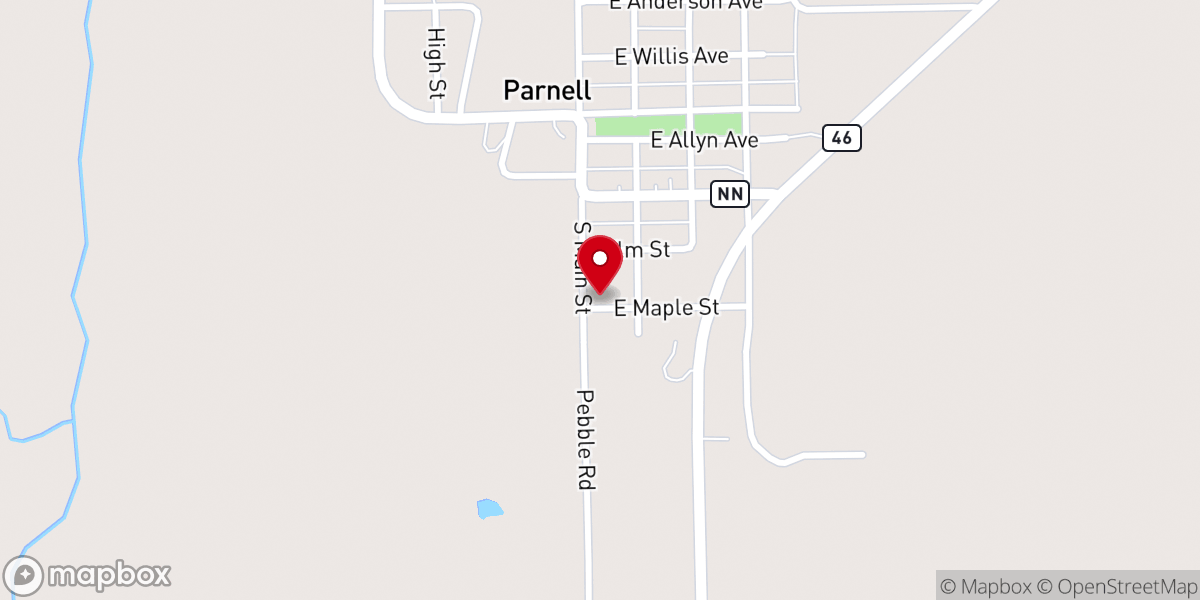 Map showing location of St. Joseph Catholic Church