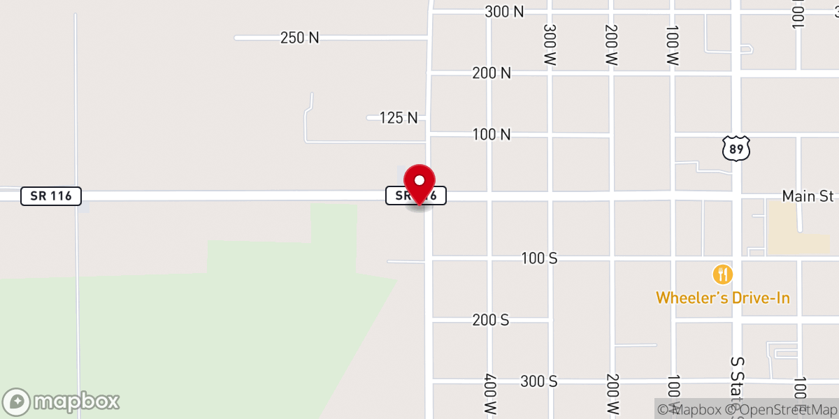 Map showing location of Mountain Valley Community Church