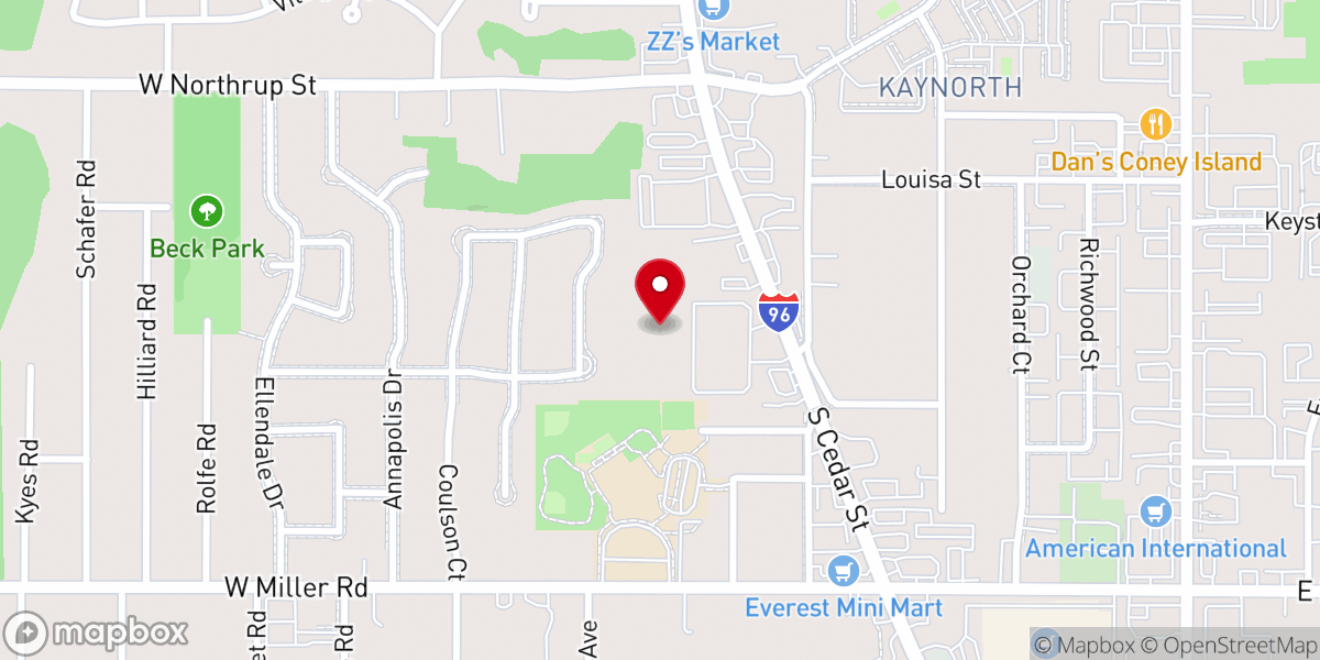 Map showing location of Abundant Grace Faith Church
