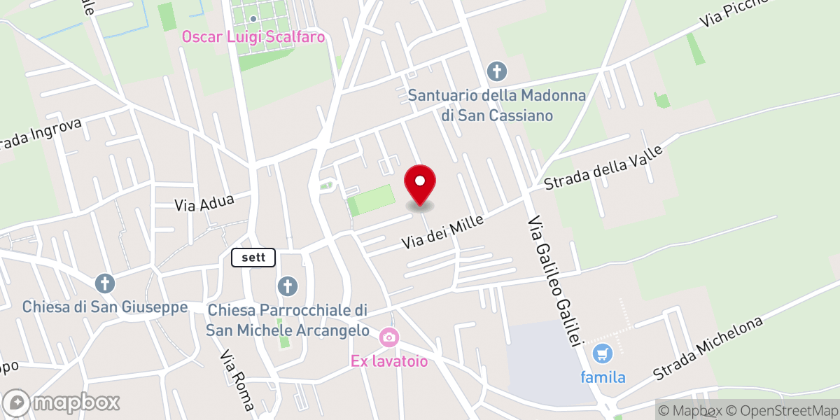 Map showing location of Centro Pastorale Maria Immacolata - Oratorio di Cameri