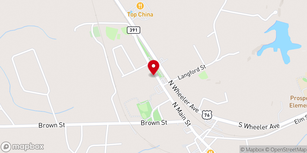 Map showing location of Prosperity Church of God