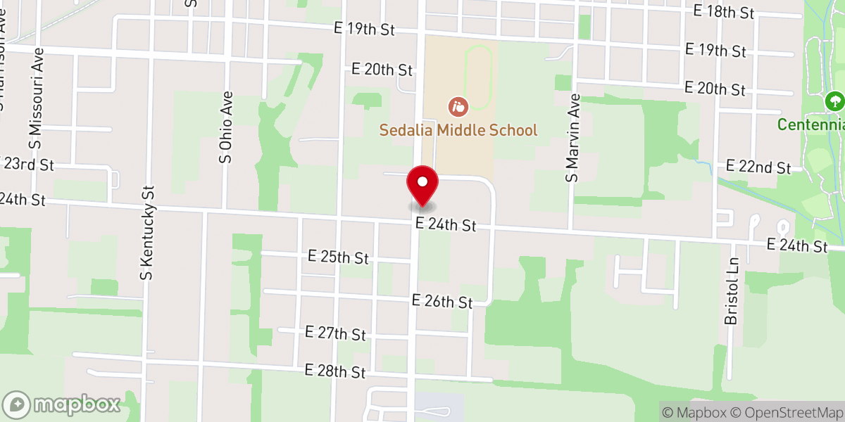 Map showing location of Faith Baptist Church