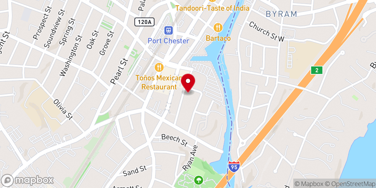 Map showing location of Iglesia Pentecostal Unida