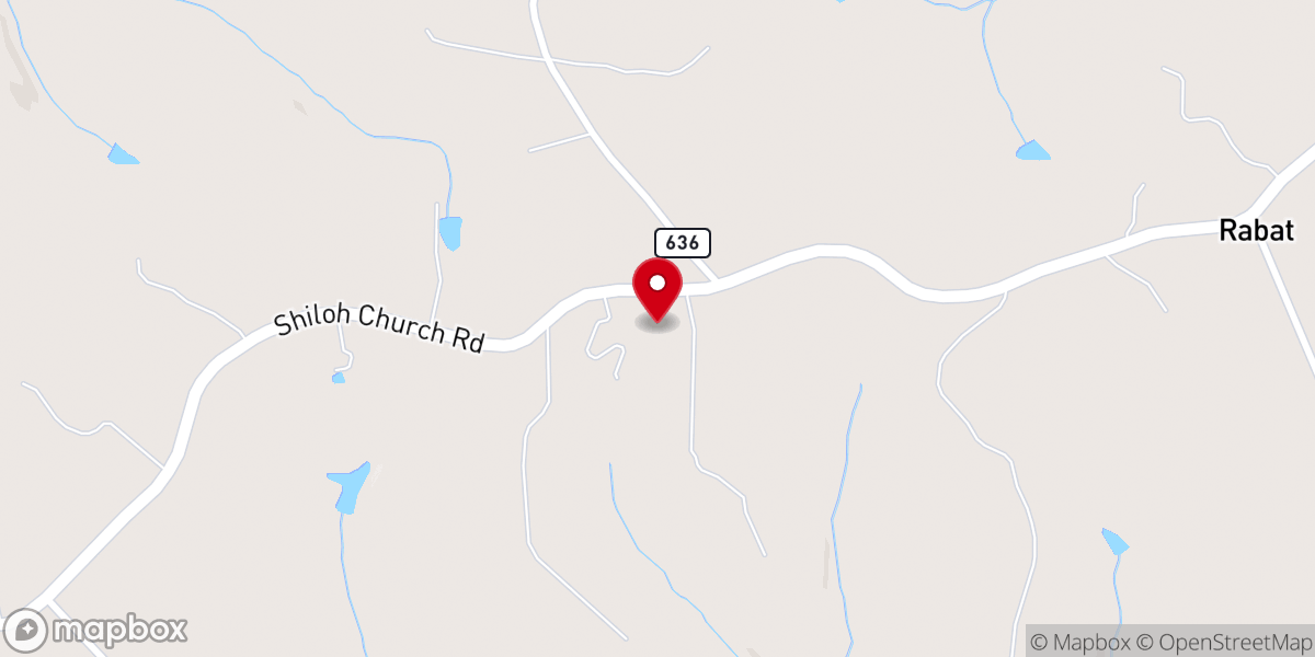 Map showing location of New Shiloh Baptist Church