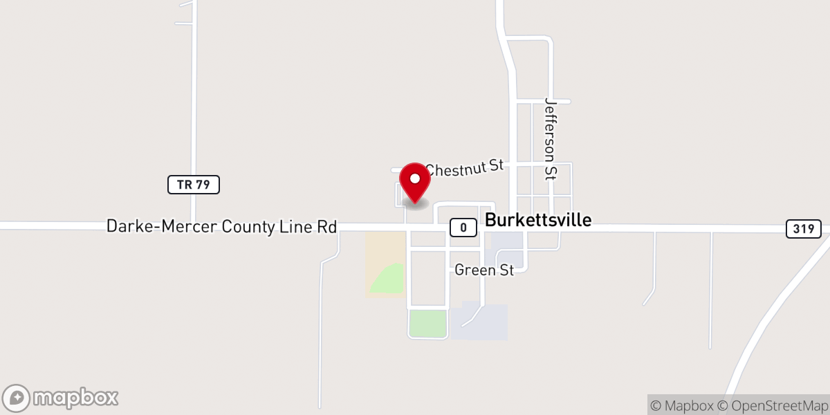 Map showing location of Saint Bernard Catholic Church and Rectory