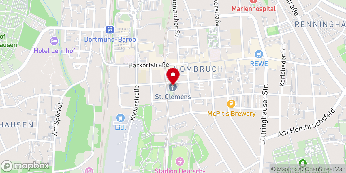 Map showing location of St. Clemens