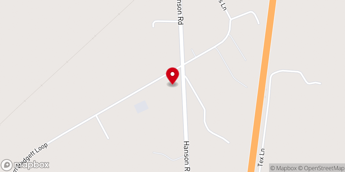 Map showing location of Hanson United Methodist Church