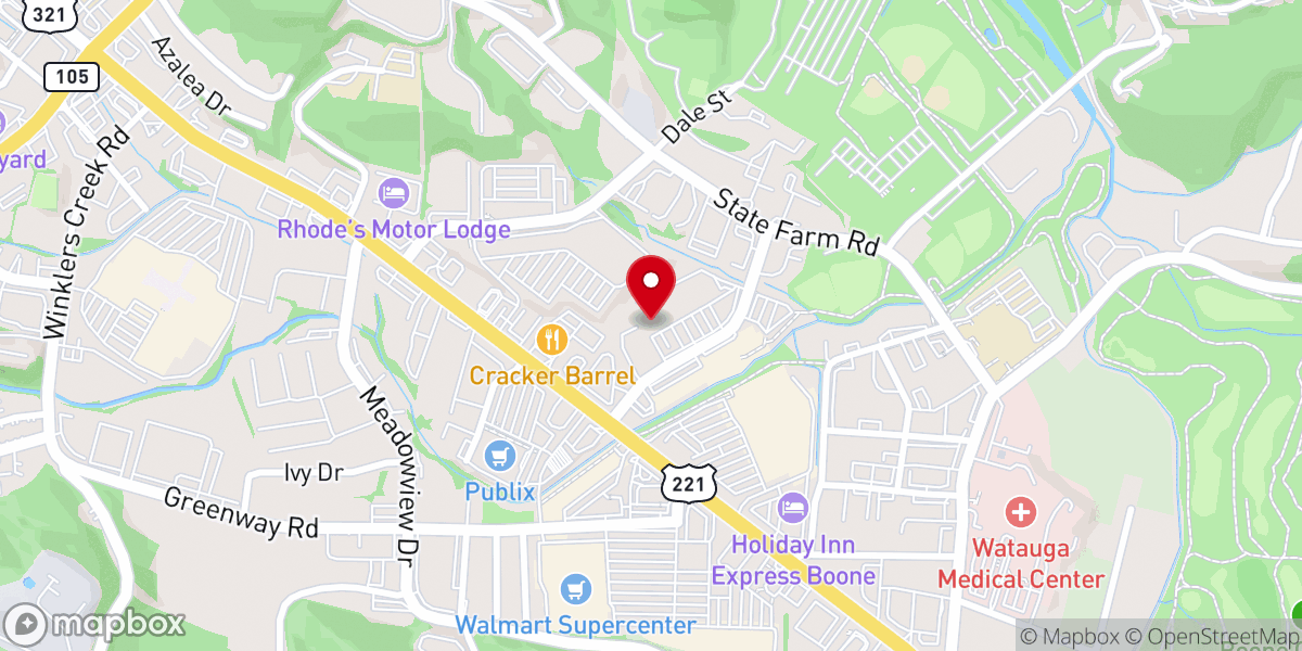 Map showing location of theHeart Church Boone