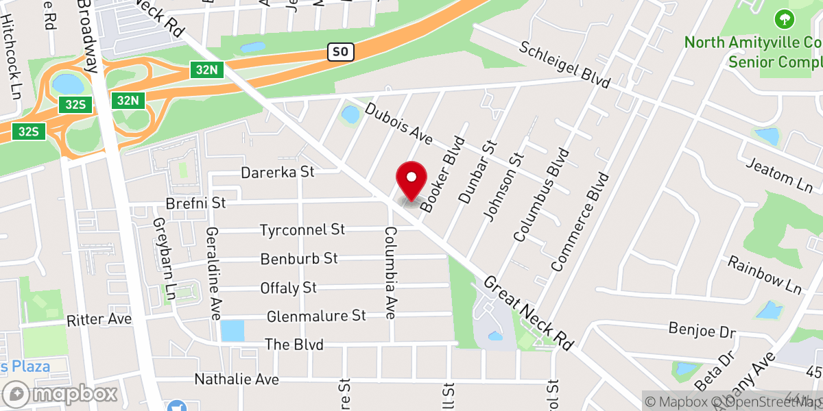 Map showing location of Hollywood Baptist Church