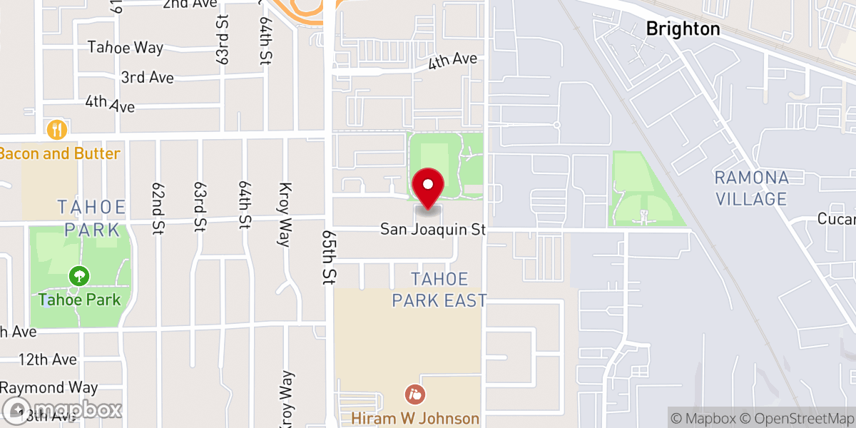 Map showing location of Central Church of Christ