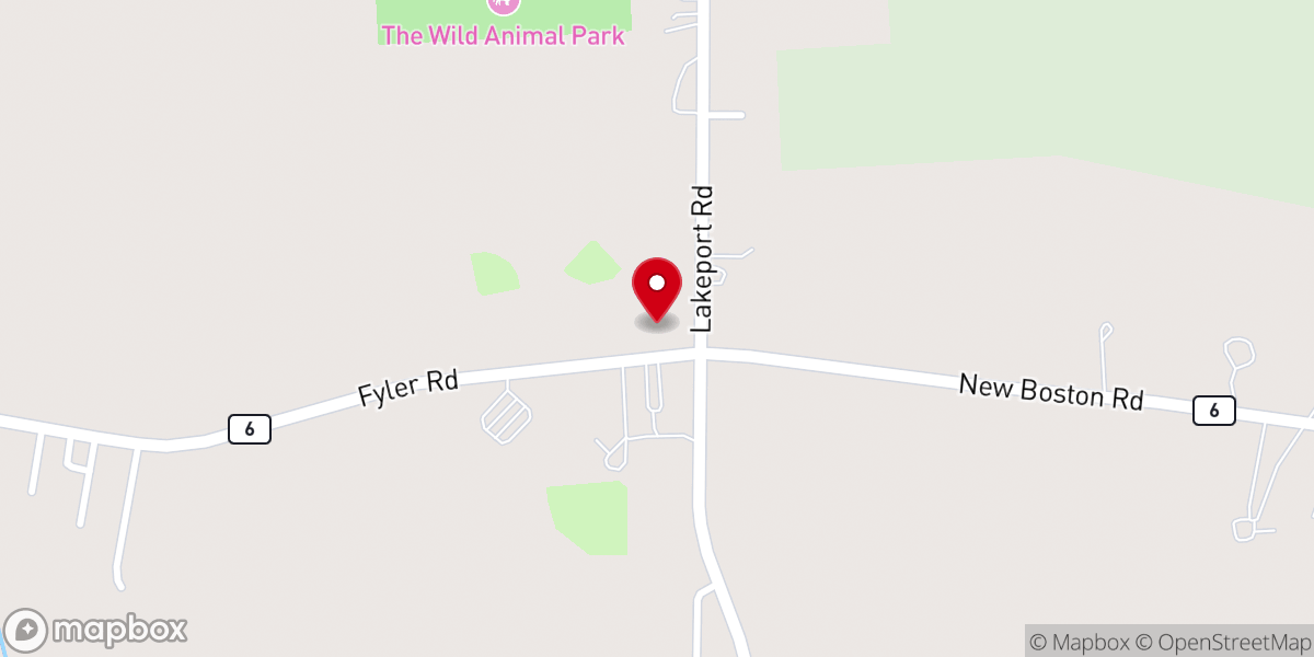 Map showing location of Crossroads Community Church