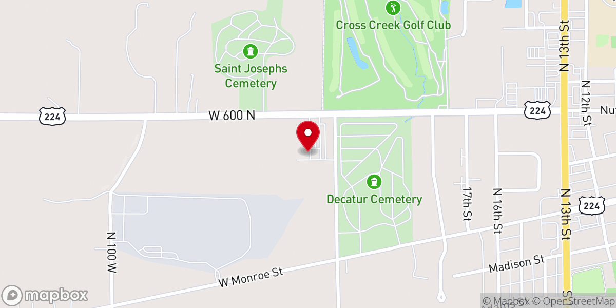 Map showing location of St Mark's Church Decatur