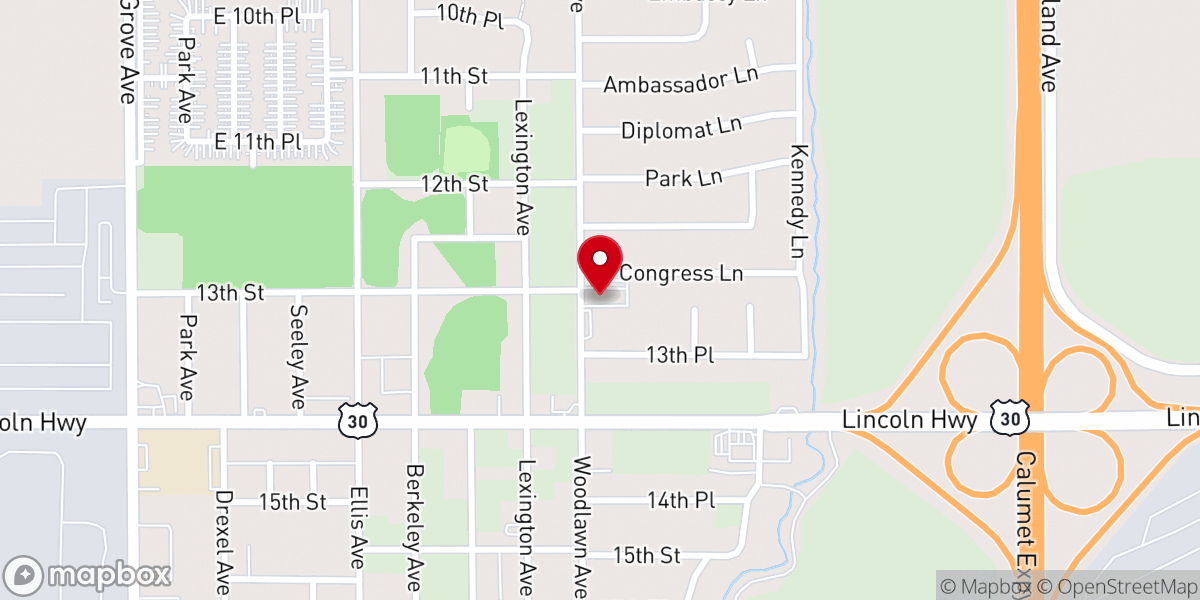 Map showing location of First Union Missionary Baptist Church