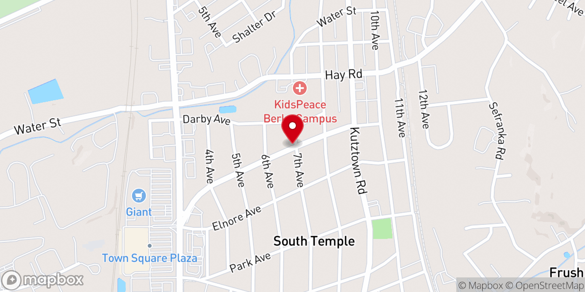 Map showing location of Epiphany Lutheran Church