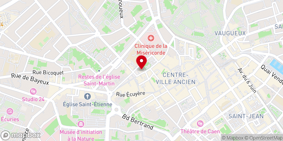 Map showing location of Église du Vieux Saint Sauveur