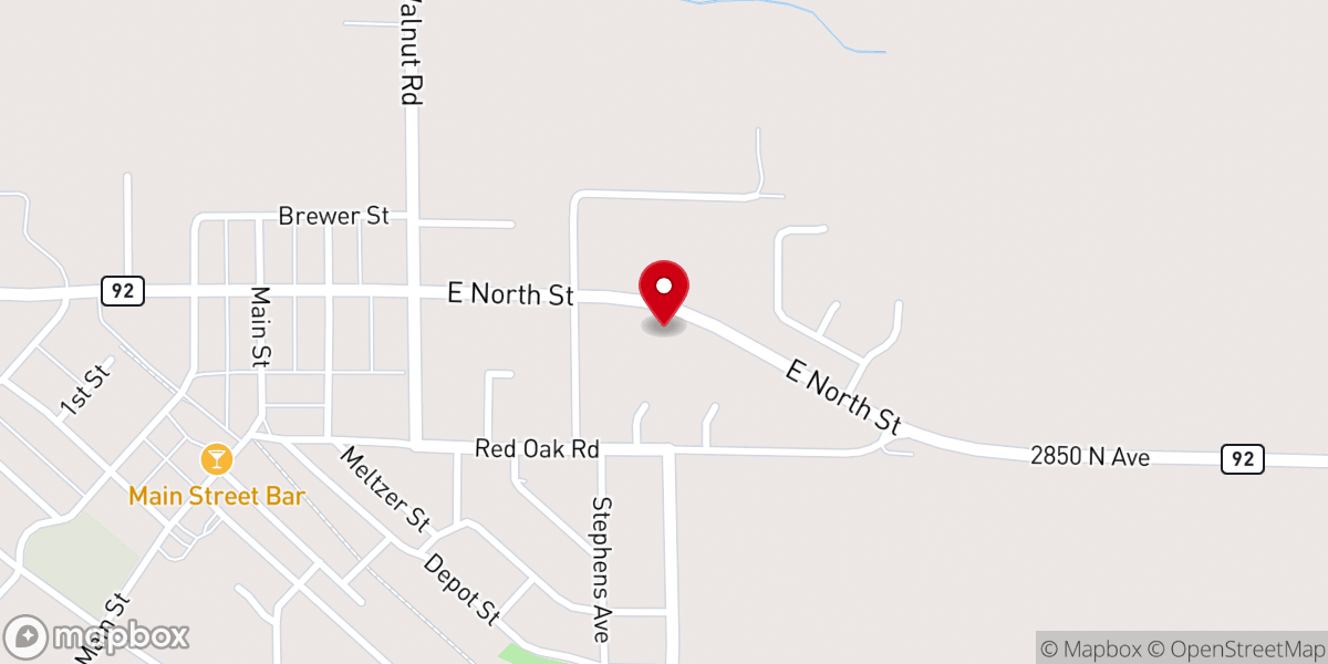 Map showing location of Holy Trinity Lutheran Church