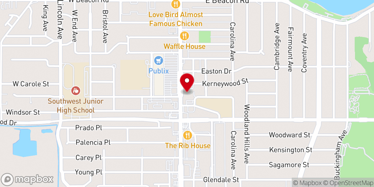 Map showing location of United Methodist Temple