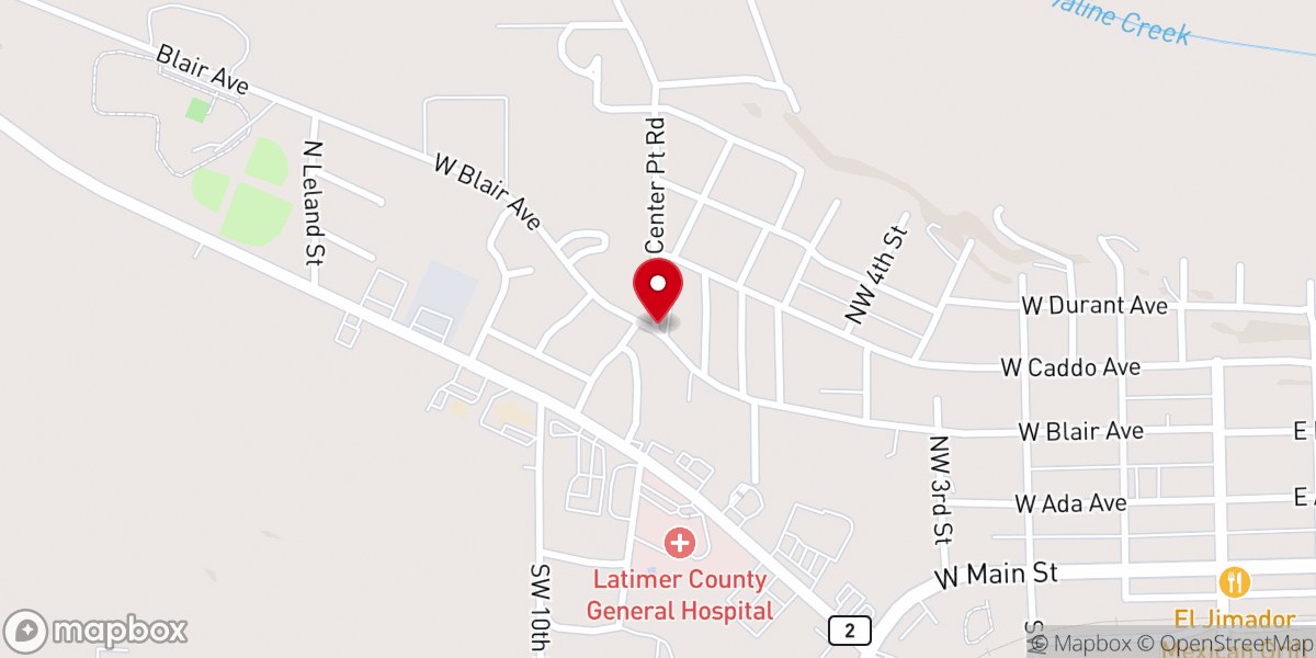 Map showing location of Sacred Heart Catholic Church