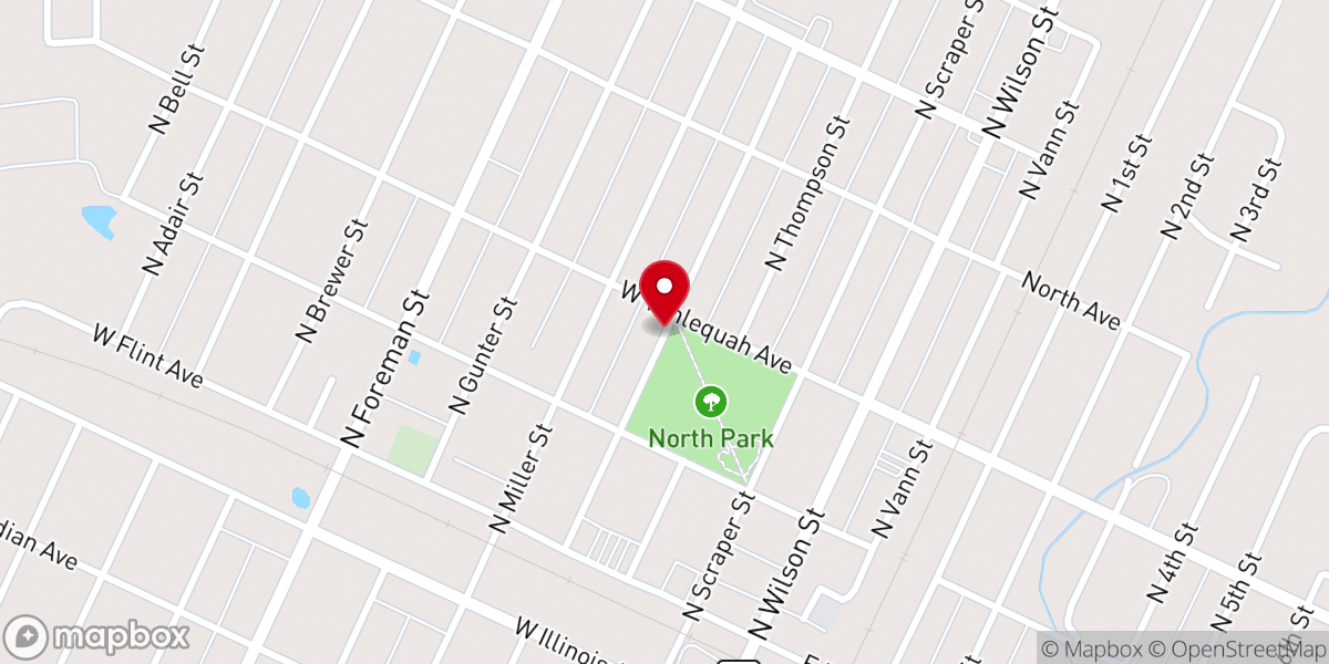 Map showing location of Trinity Baptist Church