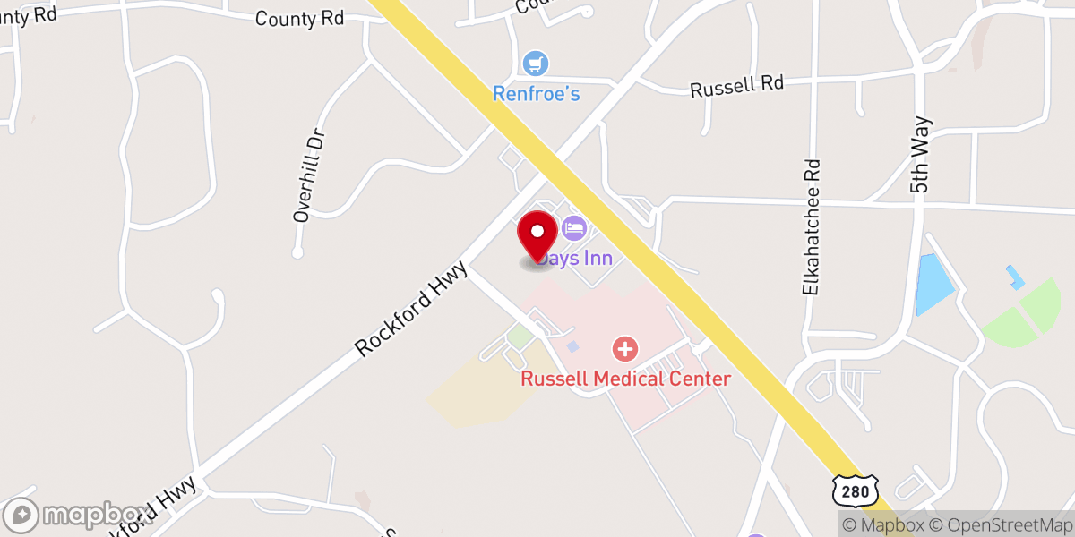 Map showing location of First United Methodist Church-Youth Center
